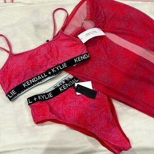 Kylie + Kendall Three Piece Swim Set